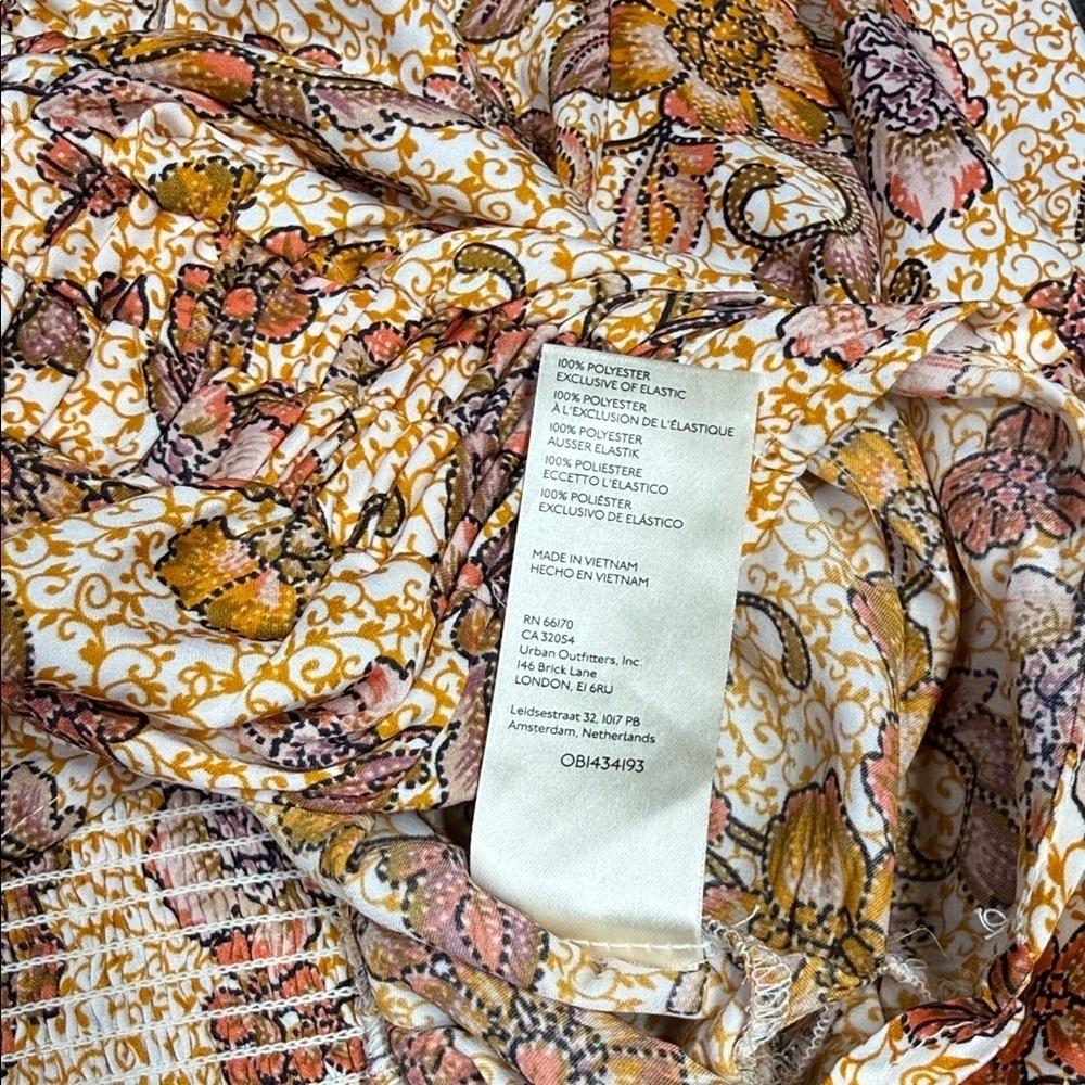 FP Movement by Free People Floral Ruffle Blouse - Orange and Purple - Picture 7 of 8